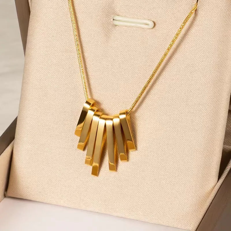 Zigzag Necklace in offers Gold and Ombre Fire